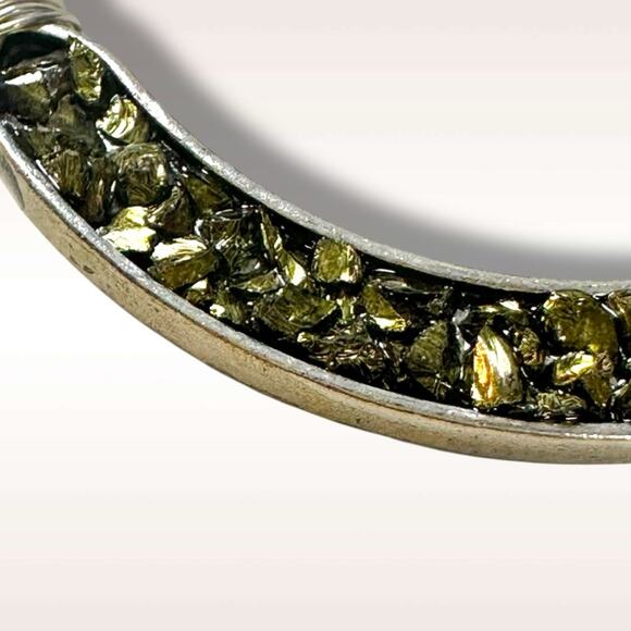 Free People Whitney Hoops Neutral Silver NWT Western Bohemian Earrings Stones - Picture 4 of 11